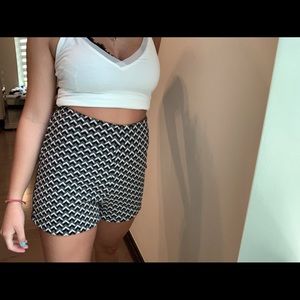Black and White pattern shorts